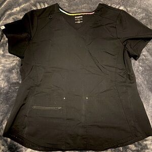 Scrubstar ultimate black scrub top xl